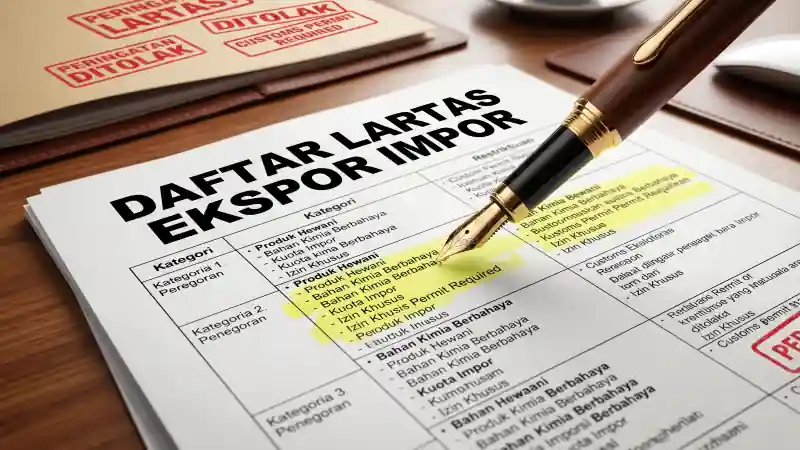 Pengecekan daftar barang Lartas (Larangan dan Pembatasan) sebelum melakukan kegiatan ekspor impor.