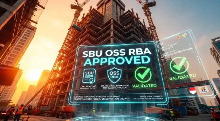 Proses persetujuan sbu konstruksi oss rba secara digital untuk memenangkan mega proyek.