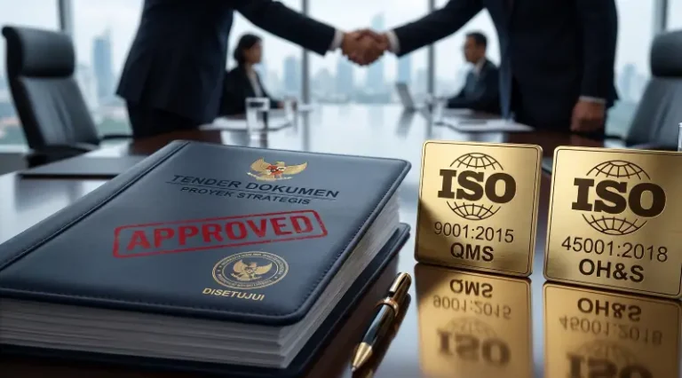 Sertifikasi ISO 9001 dan ISO 45001 menjadi syarat mutlak lulus kualifikasi tender proyek BUMN dan swasta.