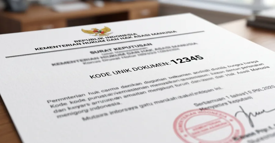 Dokumen NIB yang menampilkan 5 digit kode KBLI berbasis risiko.