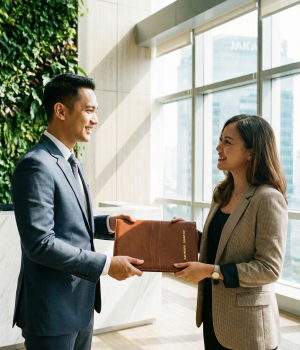 menyerahkan dokumen legalitas - portrait